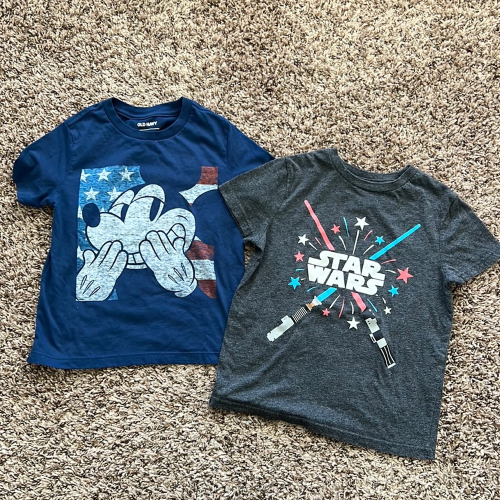 4th of July Mickey & Star Wars shirts